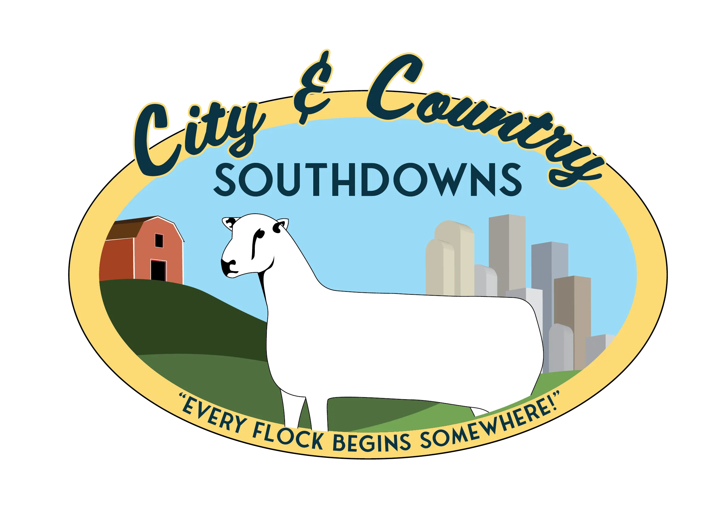 City & Country Southdowns full logo - Every flock begins somewhere